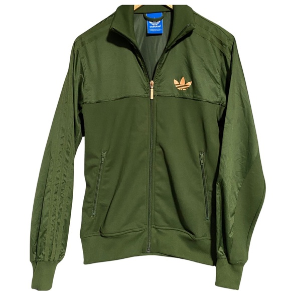 adidas Jackets & Blazers - Adidas Bomber Track Zip Jacket Olive Green & Rose Gold